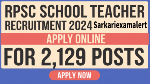 RPSC School Teacher Recruitment 2024